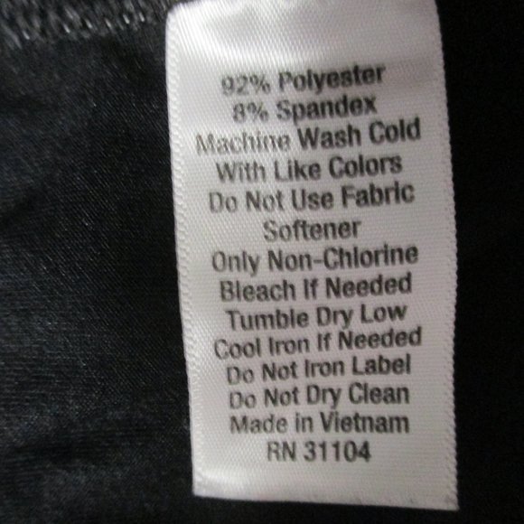 Zelos pants pull on black & white stretchy, elastic waist with pockets size 3x - Picture 3 of 8